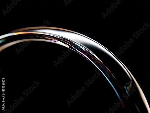 Wallpaper Mural Abstract macro shot of a curved glass structure against black backdrop Torontodigital.ca