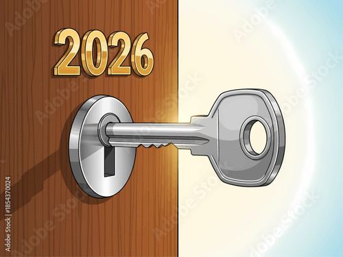 Unlocking 2026 New Opportunities Vector