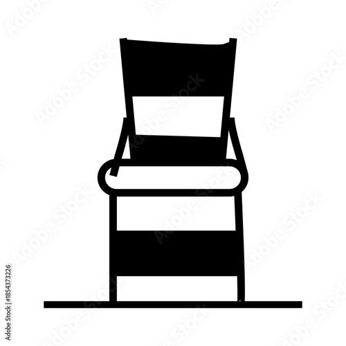 black and white chair vector