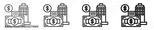 Business Finance Icon Set Different Style Collection