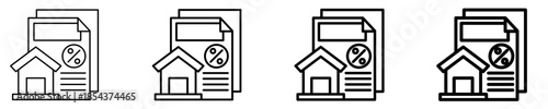 Property Tax Icon Set Different Style Collection