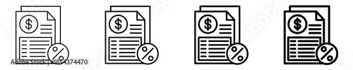 Financial Statement Icon Set Different Style Collection