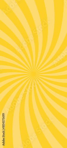 イエローの集中線の背景イラスト