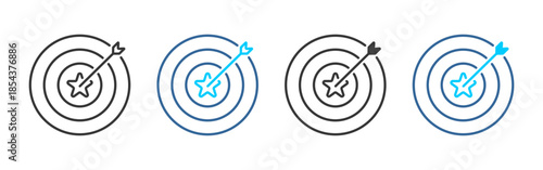 target, icon set multiple style collection	
