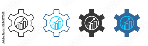 optimization icon set multiple style collection	
