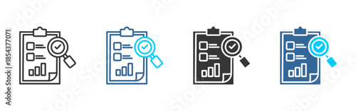  evaluation icon set multiple style collection	

