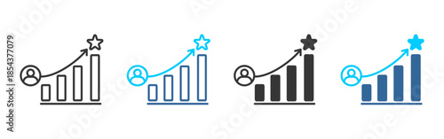 performance icon set multiple style collection	
