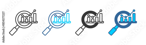 benchmark icon set multiple style collection	
