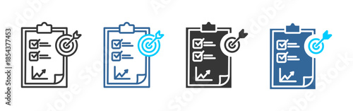  accuracy icon set multiple style collection	
