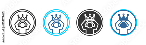 success icon set multiple style collection	
