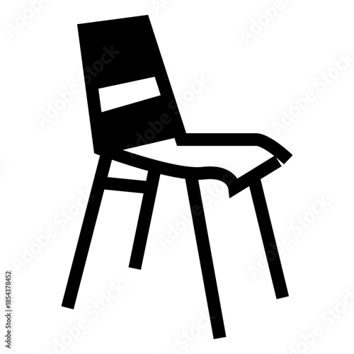 black and white chair furniture interior home vector