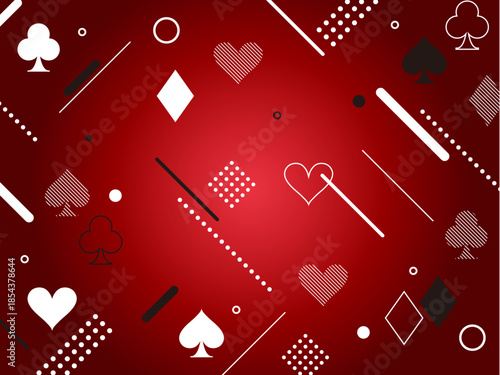 トランプの柄の幾何学図形の背景素材