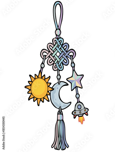 해,달,별, 동양적 이미지,장난감노리개