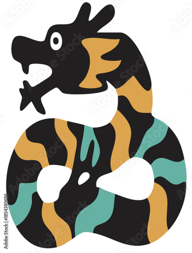 용 모양의 로고스타일