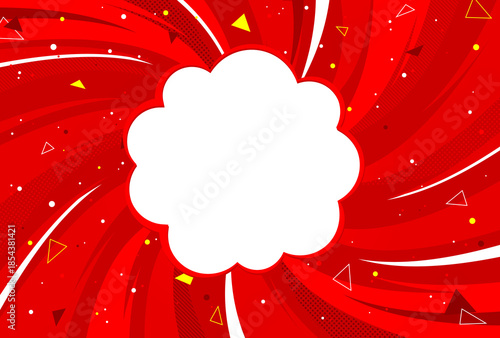 注目 集中 明るくポップな背景素材 赤色 ワインレッド コピースペース ふきだし バックグラウンド