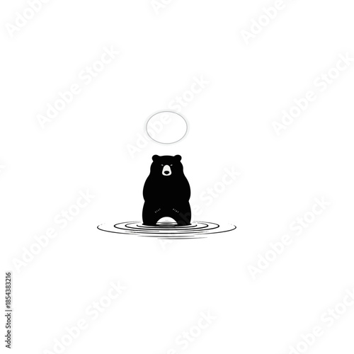 Bear Sitting in Water