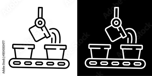 Steel Icon Set White Style Collection