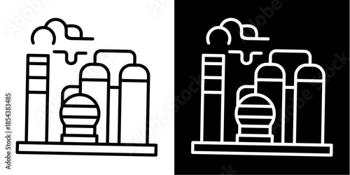 Power Icon Set White Style Collection