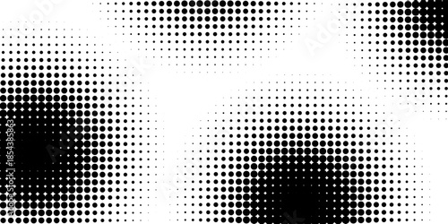 Wave halftone pattern. Halftone dots background. Vector
