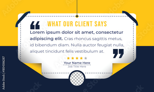 Client or customer review testimonial social media post. Customer or client service feedback review post design template