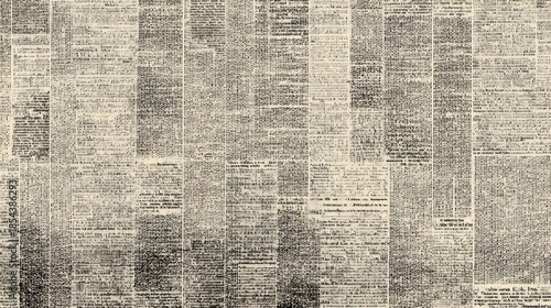 Wallpaper Mural A dense collage of newspaper text, featuring articles, headlines, and advertisements, creating a layered, historical visual effect. Torontodigital.ca