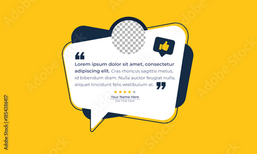 Client or customer review testimonial social media post. Customer or client service feedback review post design template