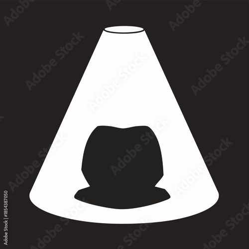 Mysterious Profile Under Spotlight.