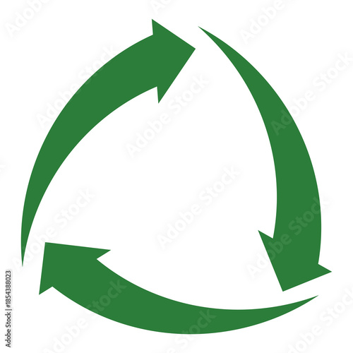 green recycling arrow. renewable ecological and natural icon element	