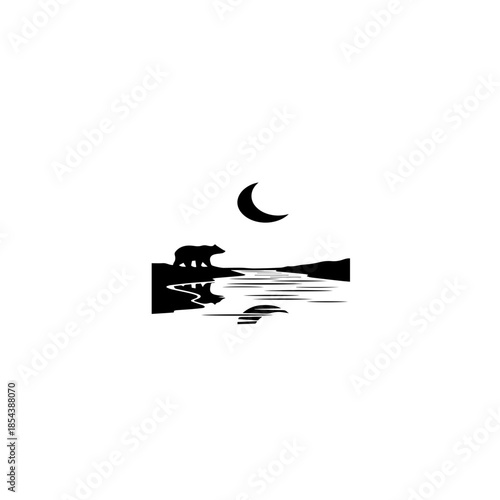 Bear Moon Reflection