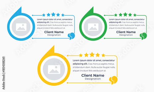 Client or customer review testimonial social media post. Customer or client service feedback review post design template