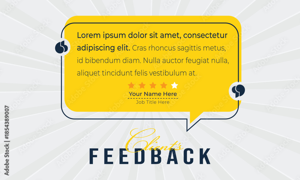 Obraz premium Client or customer review testimonial social media post. Customer or client service feedback review post design template