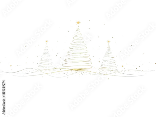 WhiThree abstract glowing christmas trees made of light trails on a dark black background for holiday celebrationsk_d2cbaf5f4636c7194b84189099479acedr_traced