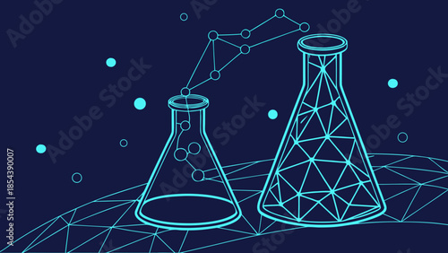 Digital Science Research Network, Technology Innovation Laboratory with vector illustration