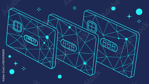 Blockchain Digital Technology Network Security Cryptocurrency Concept with vector illustration