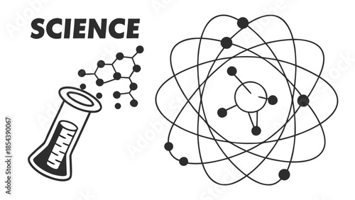 Science Chemistry Physics Research Education Laboratory Concept with vector illustration
