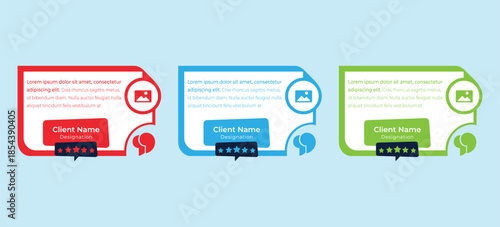 Client feedback social media post template. Customer feedback testimonial social media post web banner bundle design.