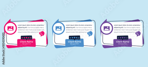 Client feedback social media post template. Customer feedback testimonial social media post web banner bundle design.