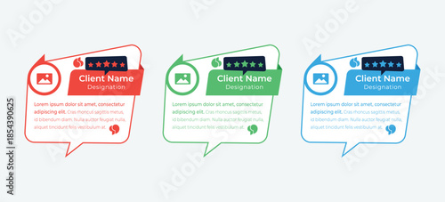 Client feedback social media post template. Customer feedback testimonial social media post web banner bundle design.