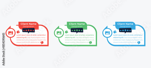 Client feedback social media post template. Customer feedback testimonial social media post web banner bundle design.