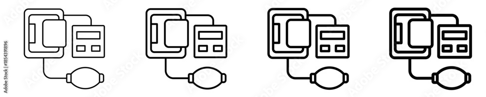 Εκτύπωση καμβά Blood Pressure Gauge Icon Set Different Style Collection