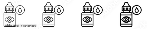 Eye Drops Icon Set Different Style Collection
