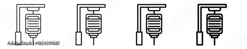 Intravenous Saline Drip Icon Set Different Style Collection