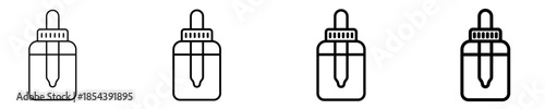 Pipette Icon Set Different Style Collection