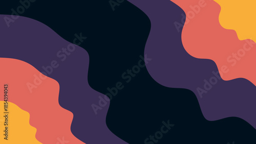 Abstract Wavy Pattern with Vibrant Colors for Modern Design Concepts