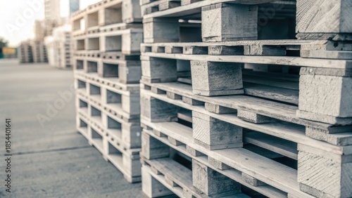Stacked wooden pallet on outdoor concrete surface showing back haul cost logistics and transportation efficiency