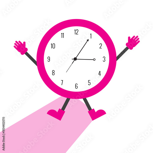 Beautiful Clock Vector Happy Smile