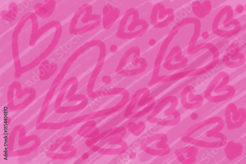 ピンクのハートの背景素材