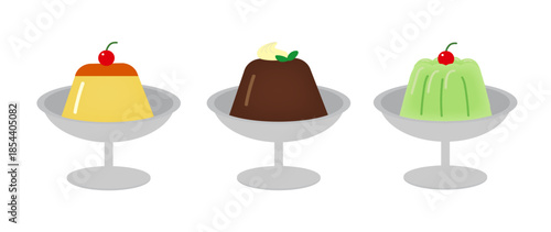 ゼリーのイラストセット/Jelly illustration set
