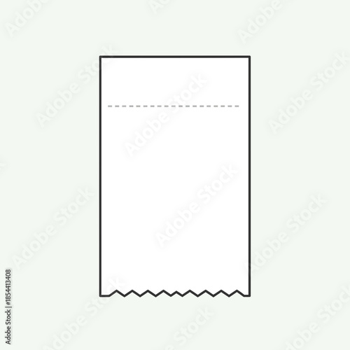 Blank Receipt Mockup, Paper Slip Template for Business, Finance, Shopping