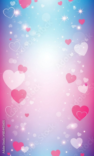 valentine background with hearts